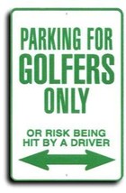 Golfers - 12&quot; x 18&quot; Plastic Parking Sign - $7.14