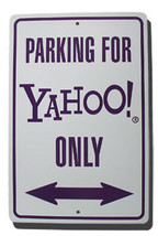 Yahoo  12&quot; x 18&quot; Plastic Parking Sign - $12.00