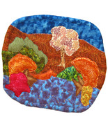 Between Sky and Sea: Quilted Art Wall Hanging - $390.00
