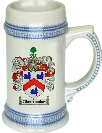 abercrombie coat of arms stein / family crest tankard mug