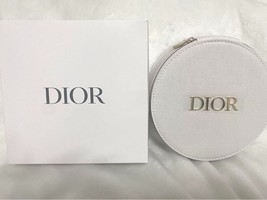 Christian Dior Vanity Pouch White Novelty Limited with MIROR LOGO 15.2cm x 7cm - $76.66