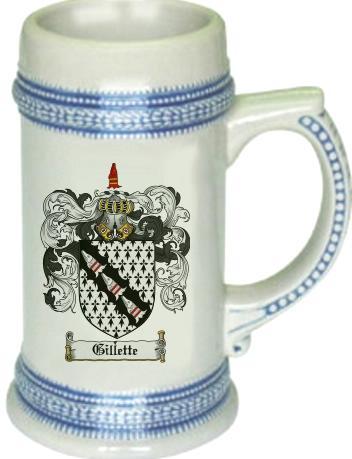 gillette coat of arms stein / family crest tankard mug