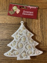 Elegance Christmas Ornament White Tree - $14.73