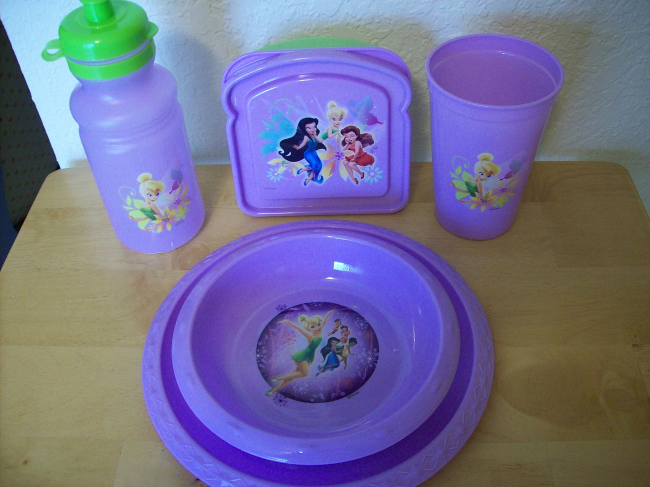 Disney Princess Melamine Kids Dinnerware Set with Water Bottle