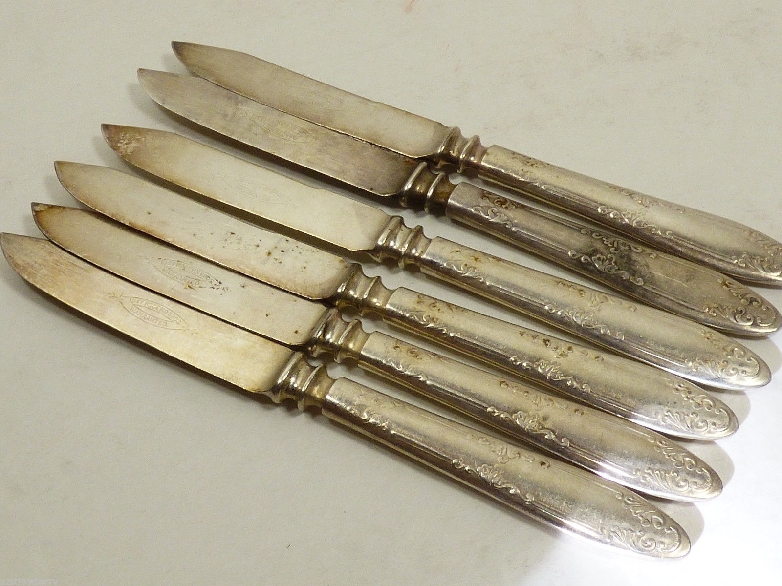 Silver Fruit Knives, Set of 6