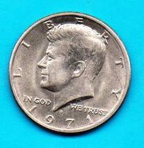 1971 D Kennedy Halfdollar - Near uncirculated Extremely Desirable Condition - $4.00