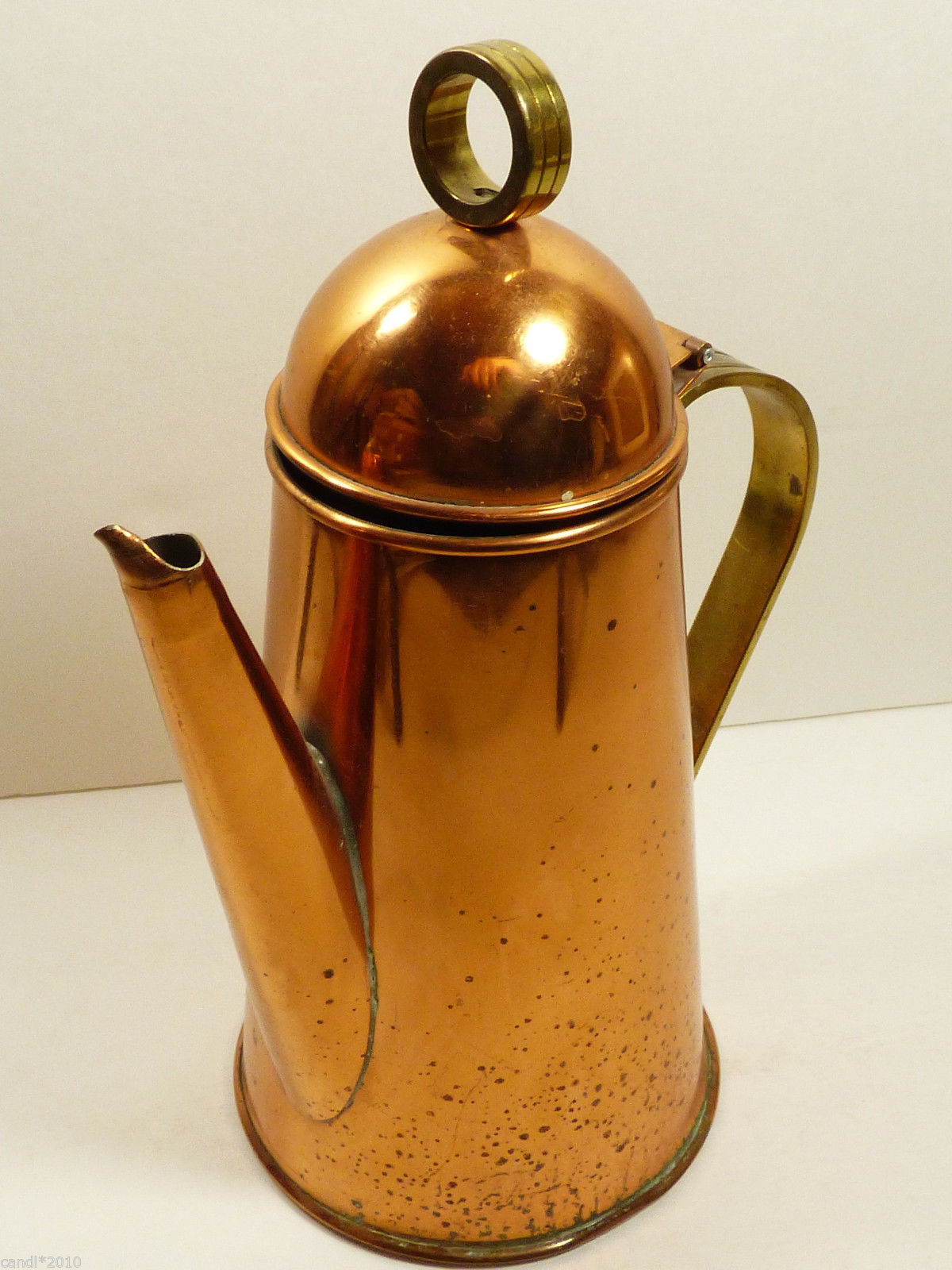 Vintage Sexton Black Cast Iron Coffee Pot Kettle Decoration. Vintage