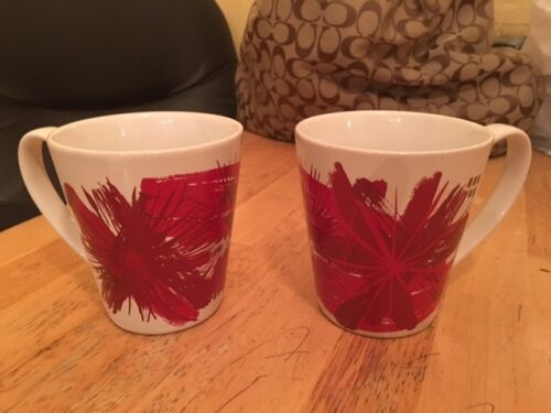 Set of 2 Starbucks Mugs, Starbucks Red Coffee Mugs 