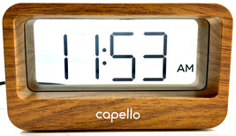 Capello CA-30 See-Through Mini Digital Dual Alarm Clock Woodgrain Finish... - $19.75