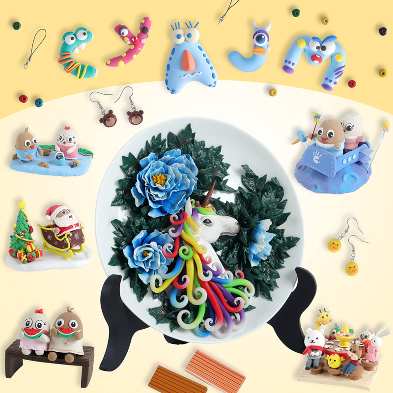 Christmas Gift for Kids, Air Dry Clay 56 Colors, Modeling Clay for