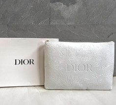 Christian Dior Flat Clutch Bag Makeup Pouch flower embossed mothers 27 x 16cm - $96.71