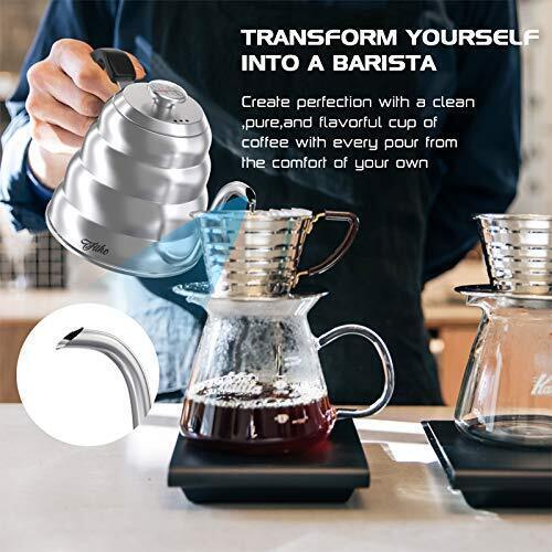 Secura 1.2 Liter Stainless Steel Gooseneck Electric Water Kettle for Pour  Over Coffee and Tea with