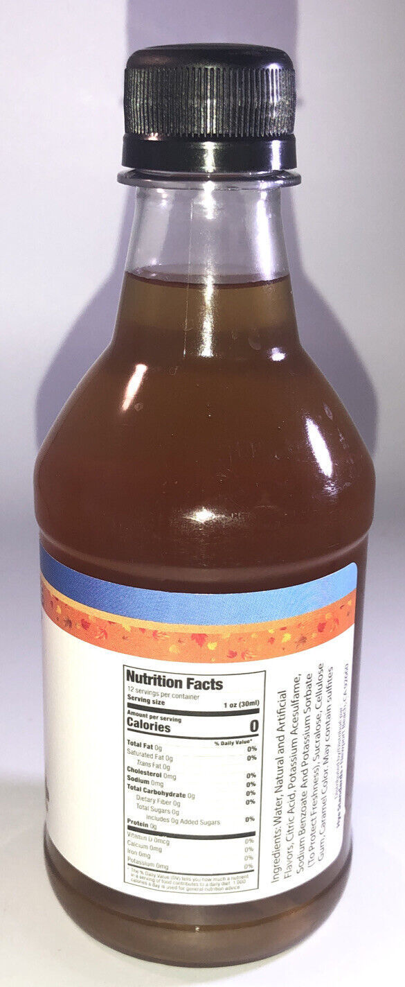 Sweet Sensations Pumpkin Spice Flavored Syrup 12oz Sugar Free For