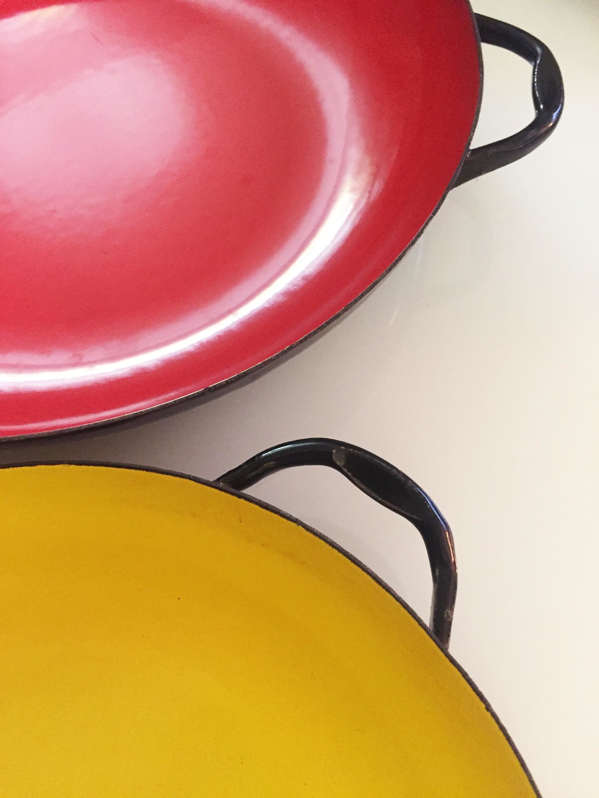 1970's Enameled Cookware- Set of 3