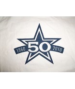 NFL Dallas Cowboys Football Team 50th Anniversary White Graphic Print T-... - $18.40