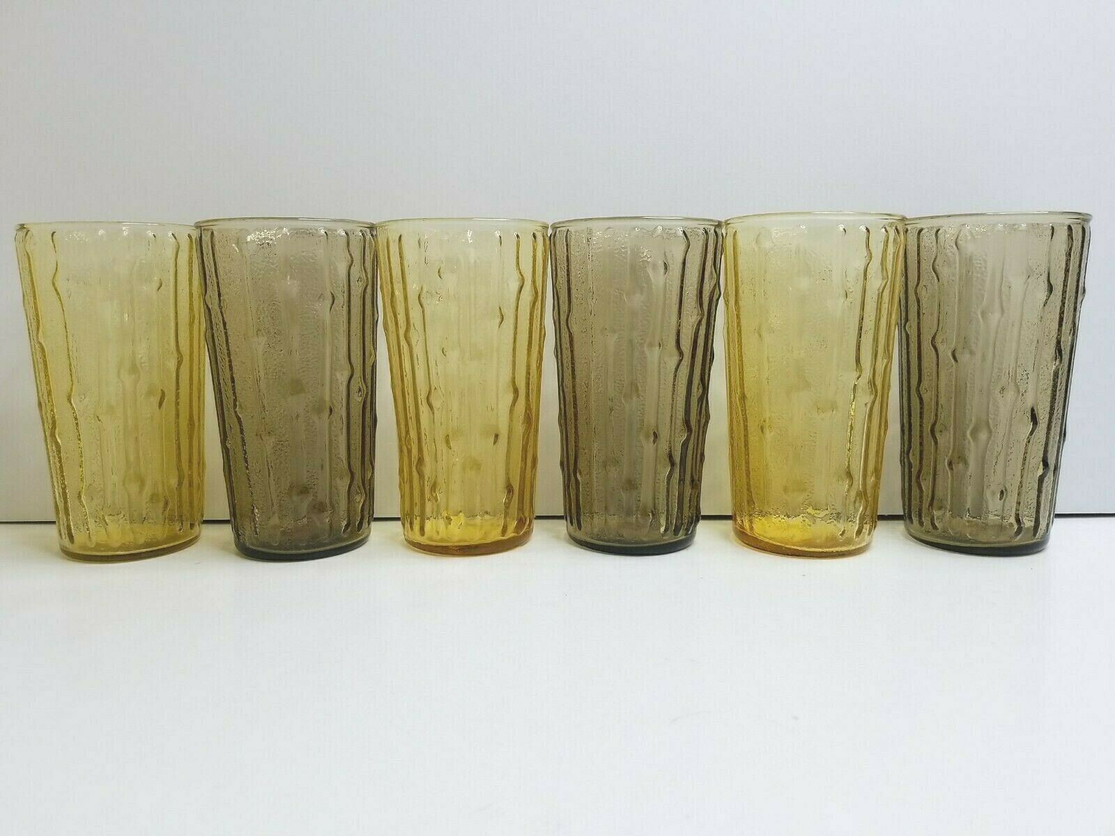 Vintage, Dining, Vintage Mcm Boho Anchor Hocking Bamboo Green Drinking  Glasses Set Of 6