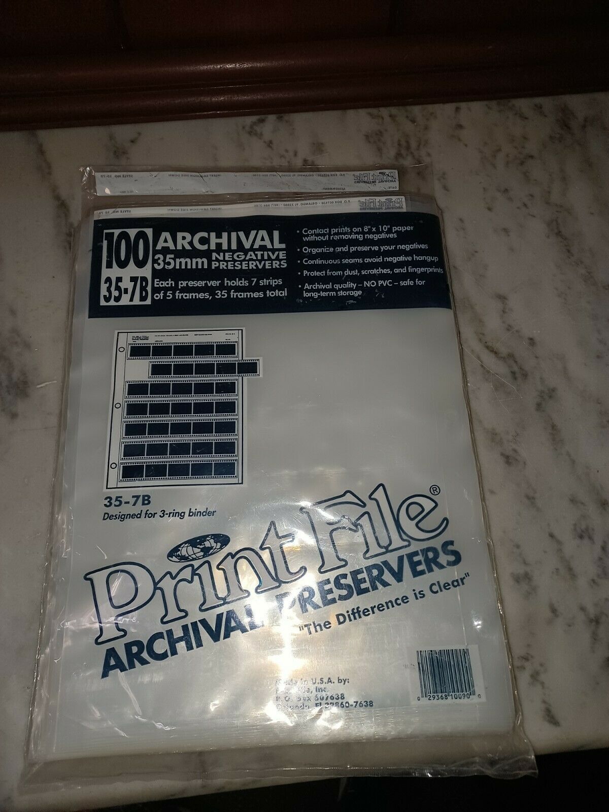 Print File 357B Archival Preservers for 35mm Negatives Open Pack 90