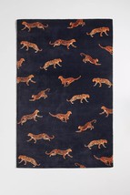 Area Rugs 9&#39; x 12&#39; Cheetah Black Hand Tufted Anthropologie Soft Woolen C... - $888.00