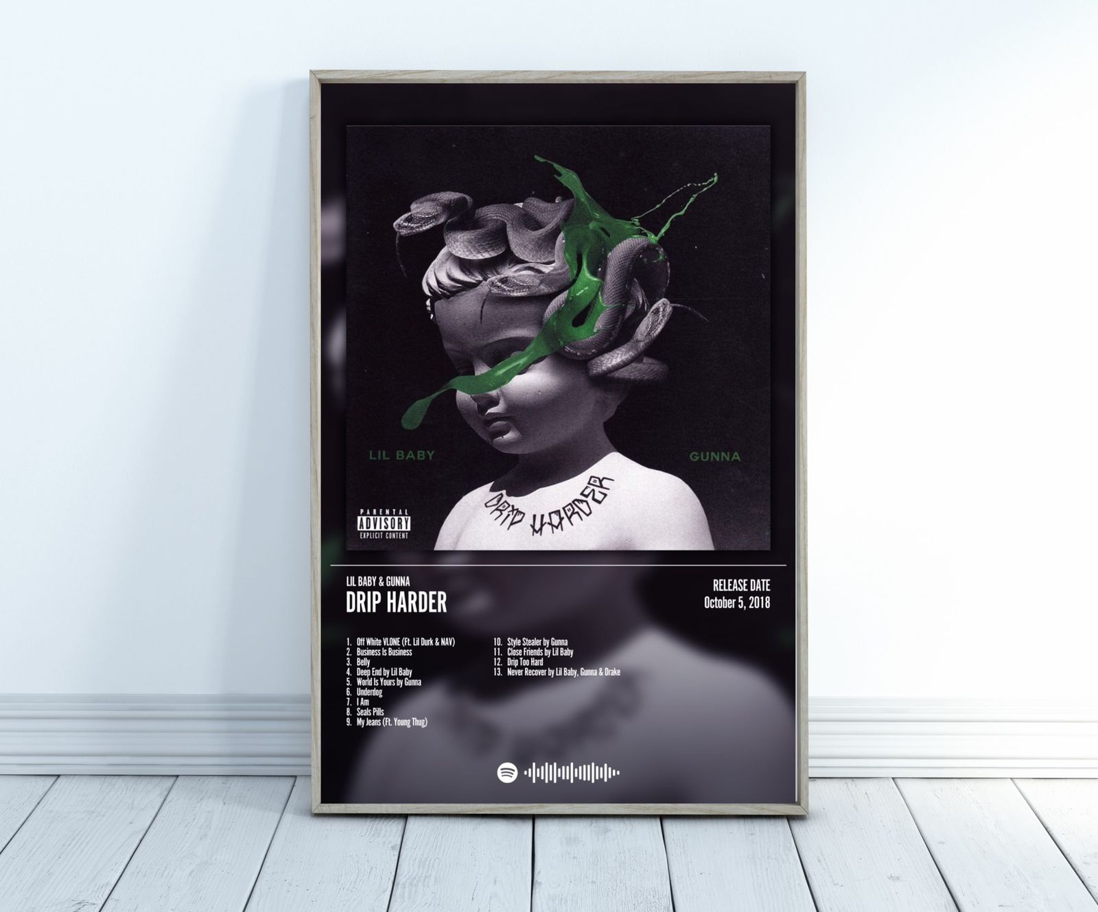 Lil Baby Poster, Drip to Harder Album Poster, Lil Baby Album Tracklist