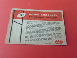 1960 Fleer #131 Eddie Erdelatz Raiders Near Mint Or Better !! - $54.99