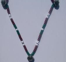 PASTURE PALS ~ RESCUE BEADS ~ Burgundy, Hunter Green, White &amp; Silver ~ S... - $19.00