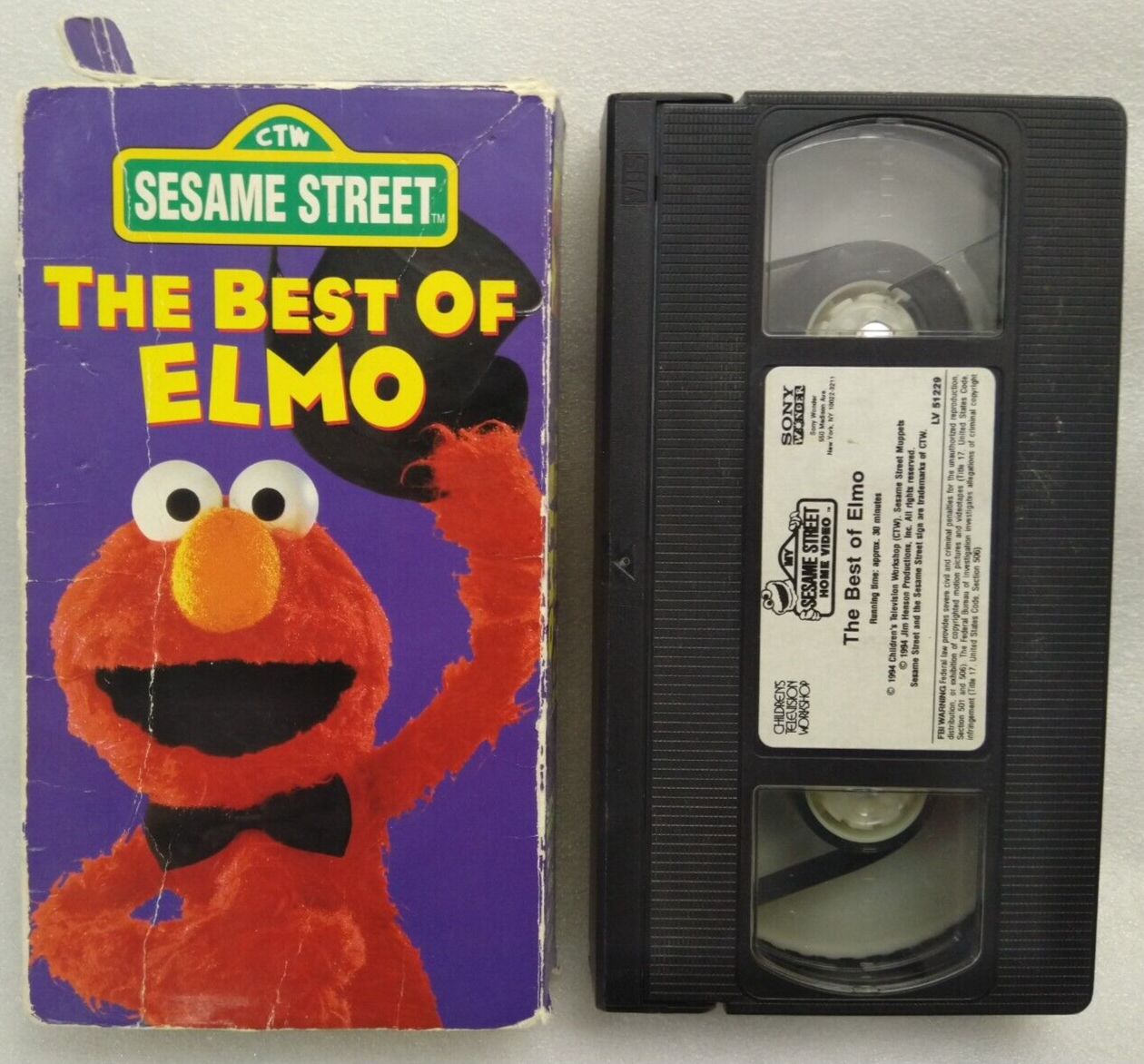 VHS Sesame Street - The Best of Elmo (VHS, 1994) - VHS Tapes