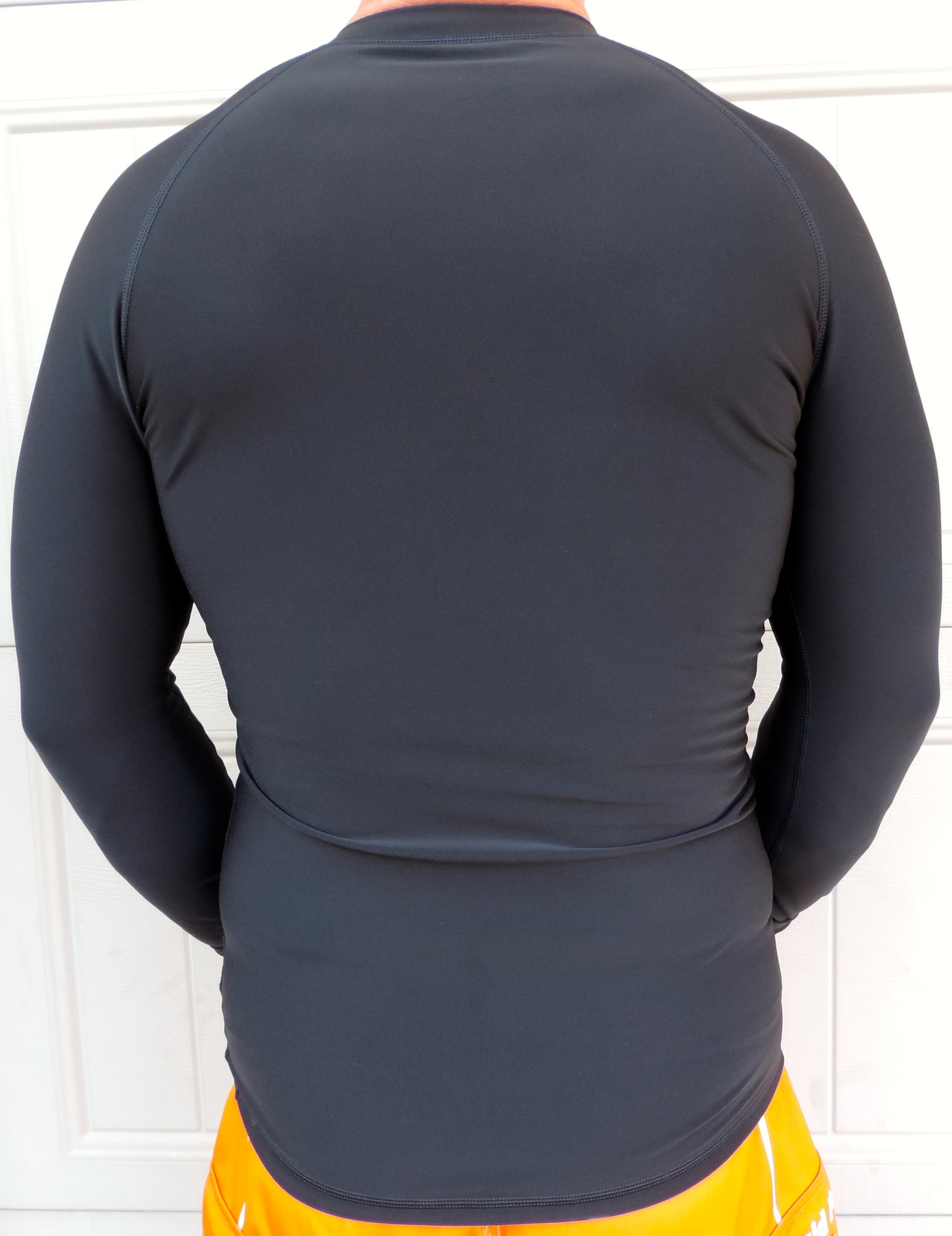 Men's Black Poly Fleece, Thermal, Long Sleeve Rash Guard, Sizes Small