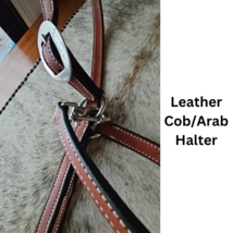 Leather Cob Arab Size Halter Stainless Hardware Doubled and Stitched USED image 4