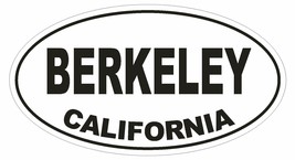 Berkeley California Oval Bumper Sticker or Helmet Sticker D2785 Euro Oval - $1.39+