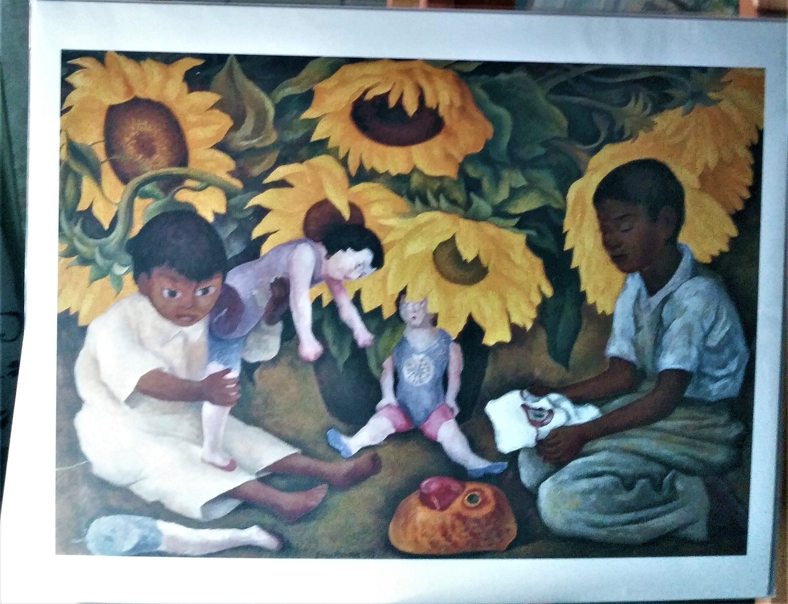 Artist Diego Rivera " Sunflowers " Print Art