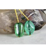 ANTIQUE NATURAL COLOMBIAN EMERALD BEADS 23MM TUMBLE 75 CTS GEMSTONE FOR ... - $6,745.00
