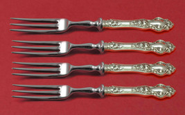 Violet by Wallace Sterling Silver Fruit Fork Set 4-Piece HHWS 6" Custom Made - $276.21