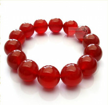 Free Shipping - AAA Natural Red  agate / carnelian Prayer Beads charm bracelet - $25.99