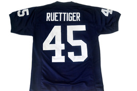 Ruettiger #45 Rudy Movie Never Quit Football Jersey Navy Blue Any Size image 4