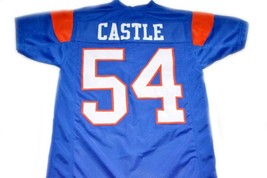 Kevin Thad Castle #54 Blue Mountain State Movie Football Jersey Blue Any Size image 1