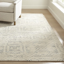Area Rugs 8&#39; x 10&#39; Azulejo Neutral Moroccan Hand Tufted Crate &amp; Barrel C... - $749.00
