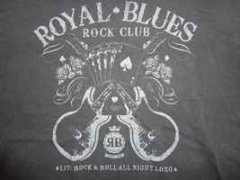 Black Royal Blues Rock Club T Shirt Adult L Free US Shipping - $18.01
