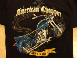 BLACK AMERICAN CHOPPER MIKEY&#39;S BIKE GRAPHIC ADULT M NICE T SHIRT FREE US... - $19.64