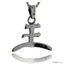 Sterling Silver Chinese Character for WANG Family Name Charm, 7/8 in  - $33.60
