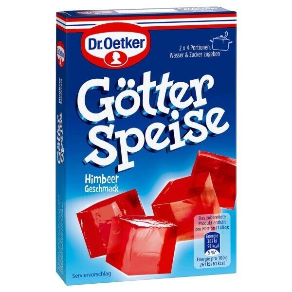 Primary image for Dr.Oetker Gotter Speise JELLO : RASPBERRY -Made in Germany-  FREE SHIPPING