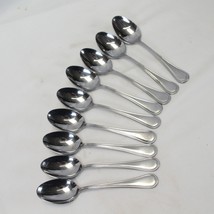 Towle Teaspoons Stainless Glossy Rounded Heavy Rounded Ridge 6.375" Lot of 9 - $48.99