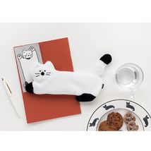 Little Paper Cat Kitty Pencil Pen Case Pouch Korean Character Design (White) image 3