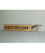 LARGE 24&quot; VINTAGE STYLE WOODEN RESTROOM FINGER RIGHT POINTING SIGN  - $39.95