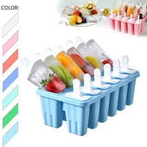 Ice Cube Tray,Household Ice Cream Mold Diy Mixed Color Conjoined Popsicle  Mold With Lid 