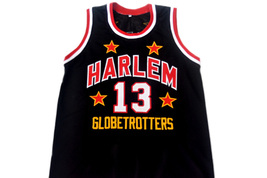 Wilt Chamberlain Custom Harlem Globetrotters Basketball Jersey Black Any Size image 5