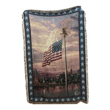 Thomas Kinkade Knit Throw Tapestry Blanket - Painter Of Light New York City - $9.89