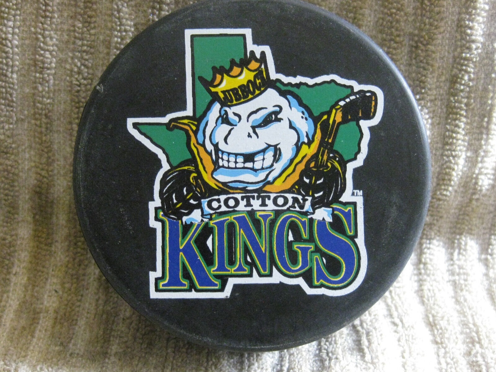 CHL Lubbock Cotton Kings Awesome Logo League Official Hockey Puck HockeyOther