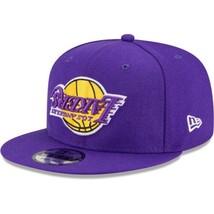 NEW ERA Los Angeles Lakers Upside Down Logo 9FIFTY NBA Snapback Hat Purp... - $33.24
