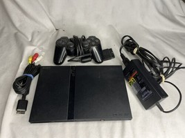Sony PlayStation 2 PS2 Slim Black Console SCPH-70012 & Controller Tested & Works - $99.00