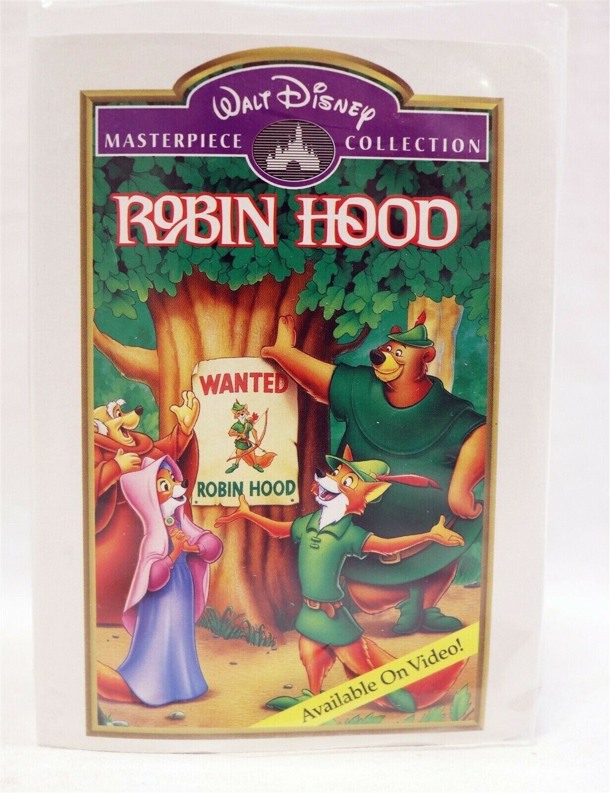 Vintage Sealed 1996 Mcdonald's Robin Hood Mini Vhs Box + Figure Set 